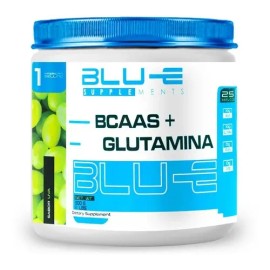 Aminoácidos Bcaas  Glutamina Blu-e 500g Sabores Sabor Uva                                                                                             