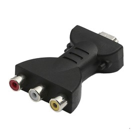 LABRIMP 1Pc to Video Adapter Cable Converter for Home Use Black High Definition Video Output Compatible with DVDs Projectors and Home Theater Systems Stable Transmission with Thick Core