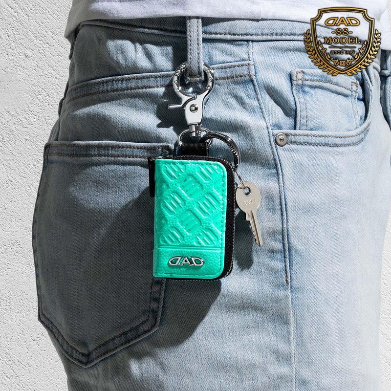 D.A.D Smart Key Case II SS Model Monogram Leather Ocean