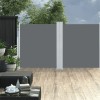 Anthracite Retractable Side Awning 55.1\"x236.2\" for Patio FurnitureColor: Anthracite Color