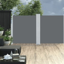 Anthracite Retractable Side Awning 55.1\"x236.2\" for Patio FurnitureColor: Anthracite Color