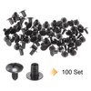 sourcing map 100set Round Flat Head Screws Buttons 5/16" Metal