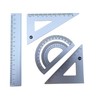 Accod Aluminum Alloy Ruler Set Math Ruler Geometry Tool Set