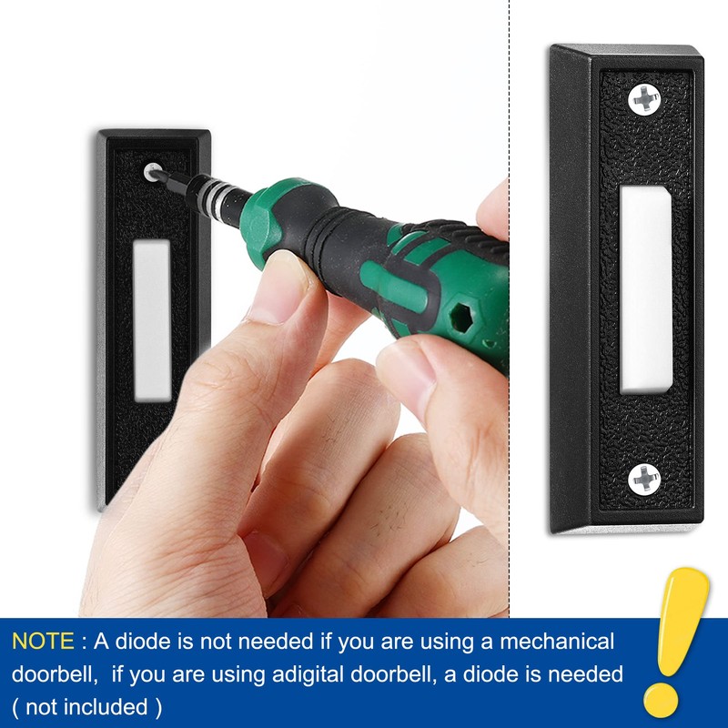 Saillong Lighted Doorbell Button, Wired Door Bell Push Buttons LED