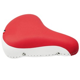 Cucuba® Saddle Vintage Graziella Montegrappa Original Faux Leather with Double Spring MOD 08/F (Red/White)