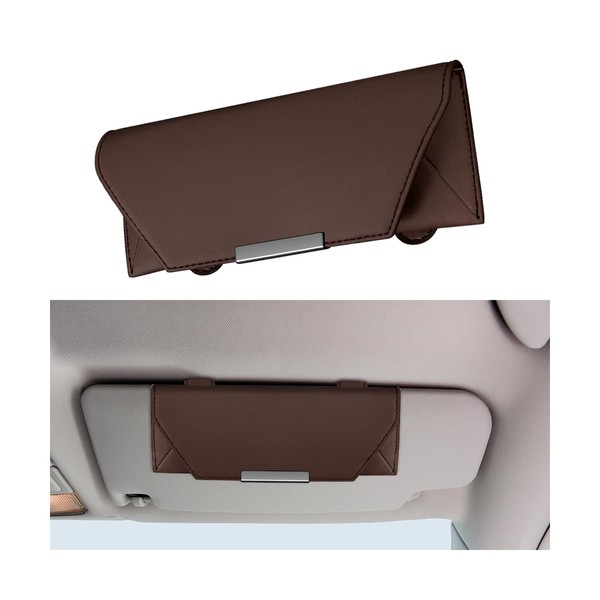 Osilly Car Sunglasses Holder, Sun Visor Eyeglasses Protective Storage Case
