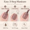 10ML Taupe Nail Polish, Air Dry Glossy Nail Lacquer, No