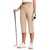 ISEEGZ 18" Dressy Capri Pants for Women High Waist Stretch