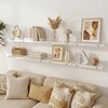 3-Pack Floating Shelves with Acrylic Anti-Fall Lip, Modern Wall Mounted