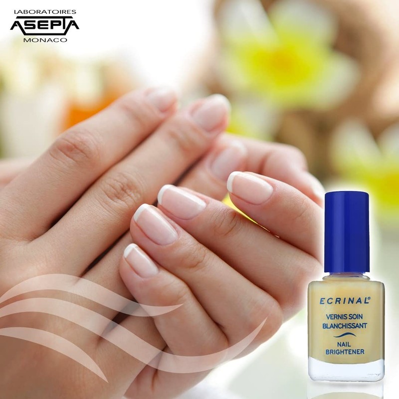 Ecrinal Nail Brightener, Brightening Care Polish, Smooths and Protects Nails,