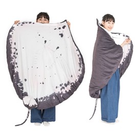 Manta Ray Stuffed Animal Stingray Blanket, Wearable Blanket, Manta Ray Plush Stuffed Stingray, Soft Cozy Ray Throw Cloak Wrap Gifts for Women Adults and Kids Christmas