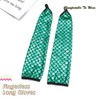 Yikisdy Women Mermaid Gloves Sparkle Fingerless Long Glove Fish Scale