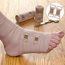 BOBOZHONG Elastic Bandage Clips, Pack of 40 Stretch Metal Bandage Clips, Compression Clip for Bandages, Stretch Bandage Clips, Sportswear Hooks, Bandage Clips