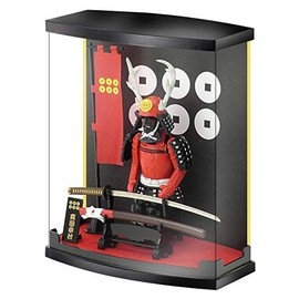 MEISTER JAPAN Sanada Yukimura Samurai Display Case - 1/10 Armor Model with 17cm Katana & Six-Coin Crest | Japanese Warrior Desk Decor | Durable Collectible for History Enthusiasts