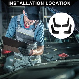 Hihaha Mud Flap Splash Guard with Mount Accessories for VW Golf R Hatchback 2015 2016 2017 / Front & Rear Side Mud Guards/Durable / 1 Set