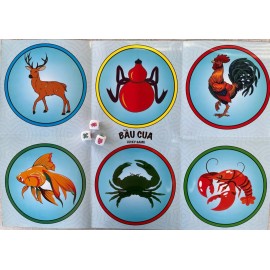LHT Gourd Fish Shrimp Crab Dice Crown Anchor Game Chuck A Luck Game Bau Ca Tom Cua