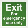 Seco Exit for Emergency Use Only Sign, 150mm x 150mm