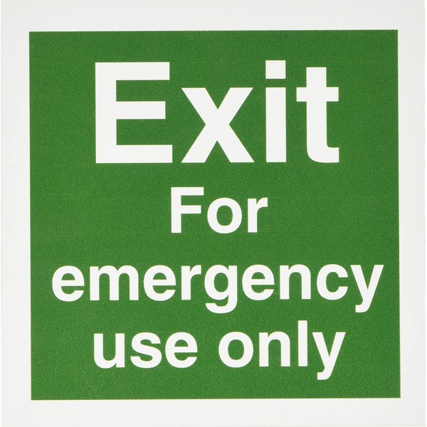 Seco Exit for Emergency Use Only Sign, 150mm x 150mm