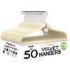 Techzoo 50 Pack New Premium Quality Velvet Hangers Ultra Thin