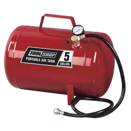 Tool Shop 5 Gallon 125 PSI Portable Jobsite Air Tank Storage Compressor Compact Transport