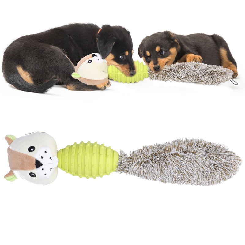Pet Chew Toys Teeth Cleaning Biting Interactive Training Stuffed Plush