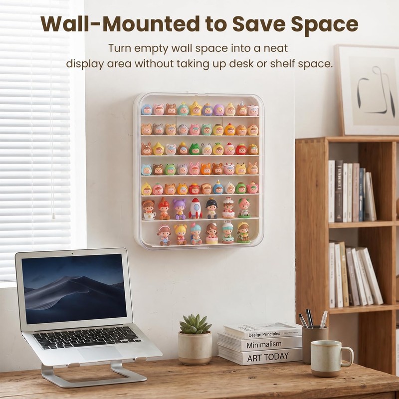 Clear Minifigure Display Case, Wall-Mounted Mini Figure Display Box, Multi-Tier