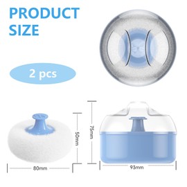 2 Pcs Body Powder Puff and Container, Dusting Powder Puff with Box for Talcum Powder, Soft Puff for Women and children, Portable Powder Puff Set for Travel and Home Use