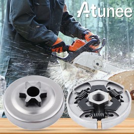 Atunee 3/8" 6T Clutch Drum Kit for Stihl 017 018 021 023 025 MS170 MS180 MS210 MS230 MS250 with Washer E-Clip Kit Replaces 1123 64 0 207 3