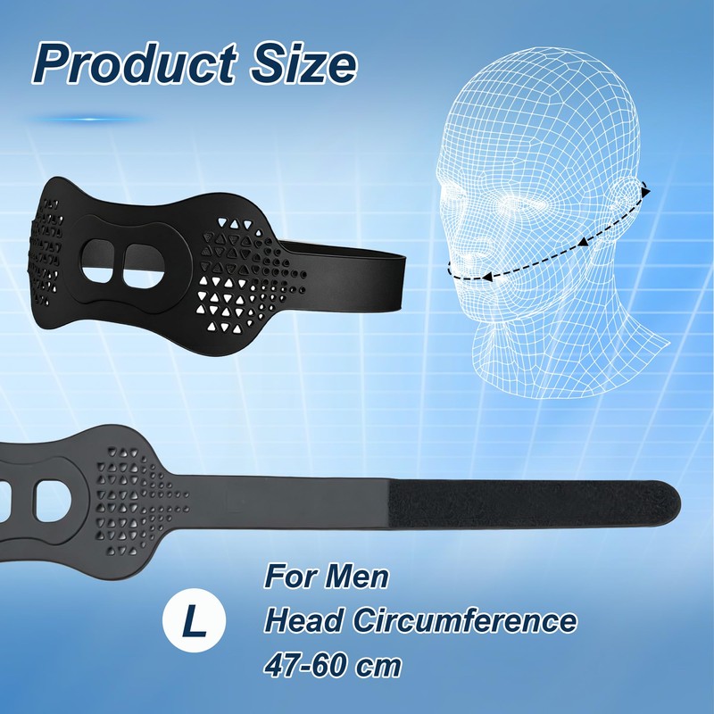 Glowvibe Chin Strap for Snoring, Adjustable Sleep Chin Support for