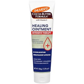 Palmer's Pomada curativa de fórmula de manteca de cacao con vitamina E, 3.75 onzas, terapia intensiva para piel severamente seca y propensa al eccema, proporciona humedad de 48 horas, no comedogénico