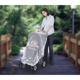 Jeep Mosquito Net for Strollers, Mosquito Net for Car Seat and Infant Carrier, Universal Size, Bug Cover, Weather Protection, White