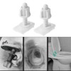 2Pcs White Plastic Toilet Seat Screws and Nuts with Washers,