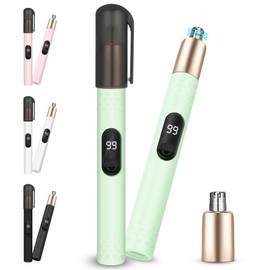 Nose Hair Cutter, Women's, Men's, 2024 New, 4 Colors Available, Includes Replacement Blades, Ears, Nose Hair Cutter, LCD Power Display, Washable, Nose Hair Cutter, Etiquette Cutter, USB Type-C