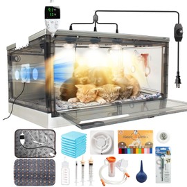 Puppy Incubator with Heating and Fan Features, Kitten Incubator,Puppy Incubator for Dogs, Incubator for Newborn Puppies and Kittens