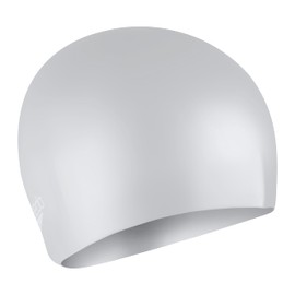Speedo Unisex Long Hair Swimming Cap | Swim Cap | Snag Free | Easy-On, Silver, One Size