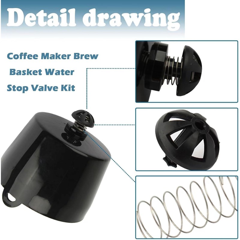 Coffee Machine Brew Basket Bottom Spring Loaded Stopper Kits Replacement