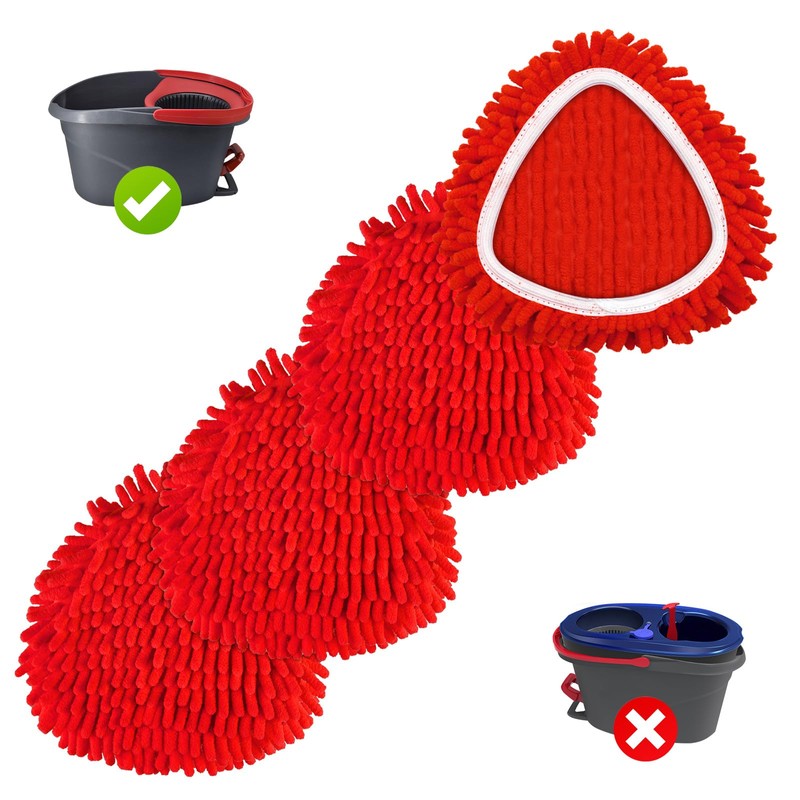Aruihm 4 Pack Chenille Mop Head Replacements for Ocedar Mop