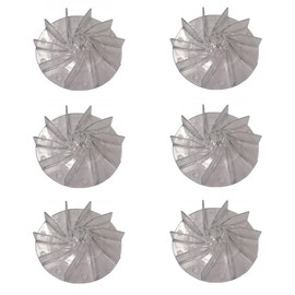 GULUANT 6 Pack Replacement 12988 Plastic Motor Vacuum Cleaner Fan for Eureka for Sanitaire Vacuum Models (5" x 1/4" Center Hole)