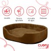 Cama Para Perro Mediana Afelpada Resistente Cómoda Suave Color Café