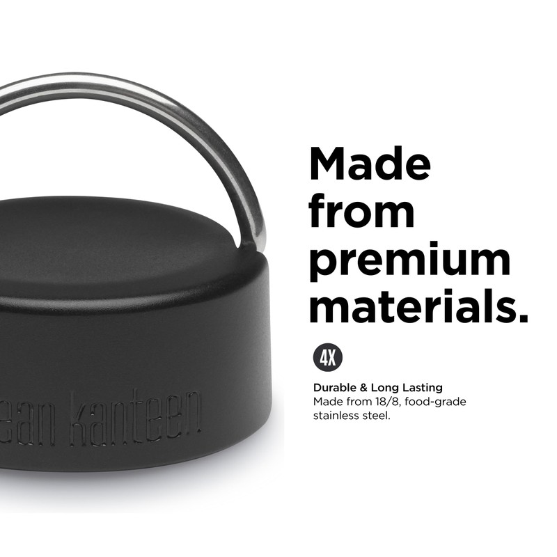 Klean Kanteen Wide Loop Cap with Bale - Dishwasher Safe,