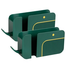 DOITOOL 2pcs Wall Phone Holder Remote Control Holder Wall Mount Organizer No Drilling Bedside Bathroom Kitchen Office Abs Plastic