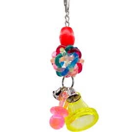Mandarin Bird Toys by M&M 1034 Nobby Paci Periscope - Handcrafted Colorful Wiggling Bird Cage Toy, Rubber Nobby Ball, Pretty Periscope, Great for Small Birds Budgie Finch Parrotlet Lovebird Canary