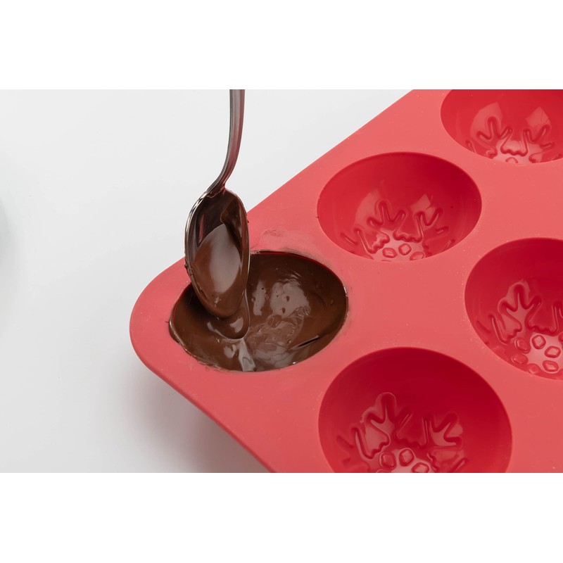 Mobi Hot Chocolate Cocoa Bombs Silicone Mold, Snowflake, for Making