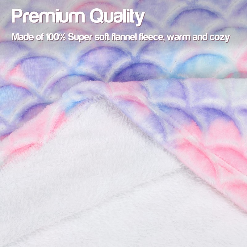 Mermaid Tail Blanket, Soft Warm Plush Fleece Sleeping Bag Snuggle