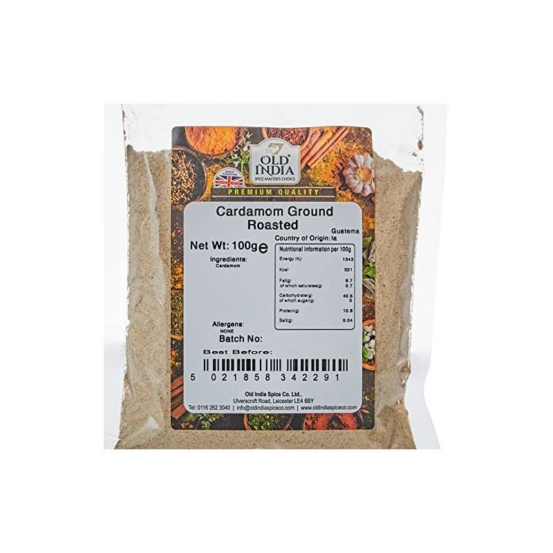 Old India Cardamom Ground Roasted 100g