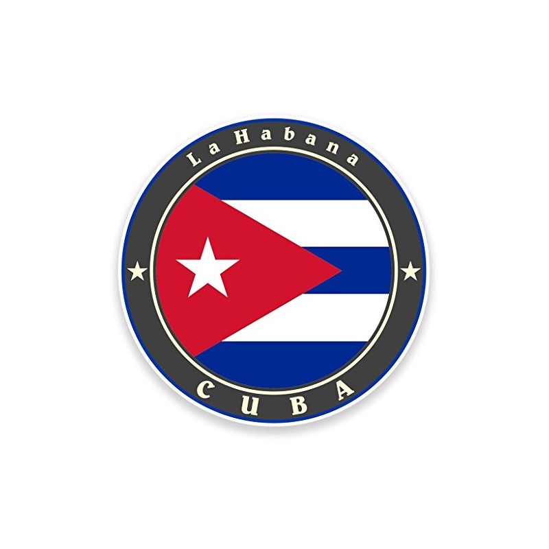 2 x 10cm/100mm Cuba Flag Window Cling Sticker Car Van