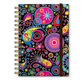 Spiral Journal Notebook,Strong TwinWire Binding with Premium Paper for Girl Women,Cool Funny 120 Pages,100gsm A5 College Ruled NotebookJournal,Perfect for Gifts Nurse Teacher Women(Colorful Flower)