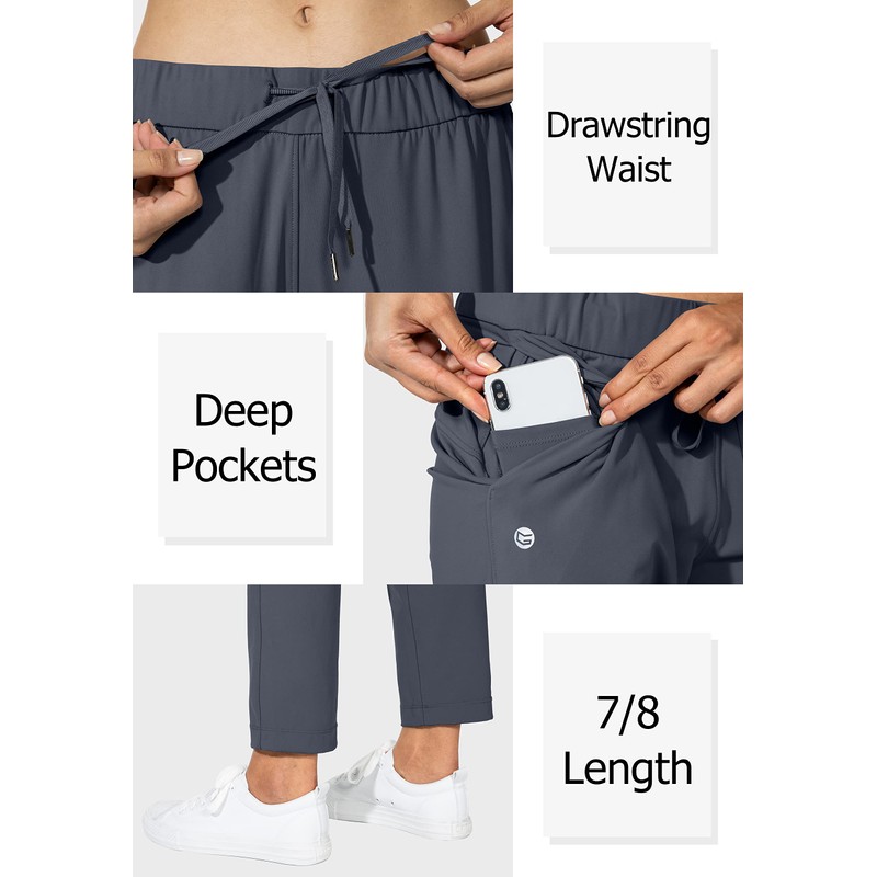 G Gradual G Gradual Women's Pants with Deep Pockets 7/8