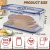 Bread Box Airtight Bread Boxes with Lid,Time Recording Bread Storage