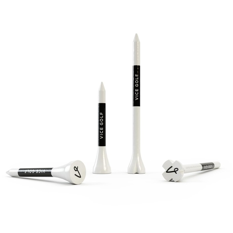 Vice Golf Tees | White | 60 Driver Tees &